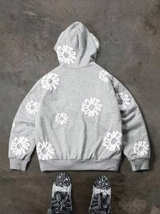 Sudadera con capucha extragrande informal para hombre, con estampado puff, estilo streetwear, para gimnasio, de algodón grueso, premium, esencial para el invierno - Product Image 5