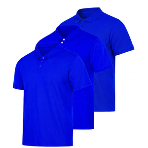เสื้อโปโลแขนสั้นผู้ชาย ผ้าฝ้าย สีพื้น ระบายอากาศดี ดีไซน์ถักแบบลำลอง ทรงปกติ สีเหลือง น้ำเงิน ดำ - Product Image 6