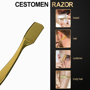 Maquinilla de Afeitar de Seguridad de Hoja Única con Mango Recto y Logotipo Personalizado para Barbería - Product Image 4