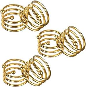 Anillo de servilleta metálico llamativo que aporta un toque audaz a la decoración de la mesa de comedor, ideal para eventos de lujo. - Product Image 4