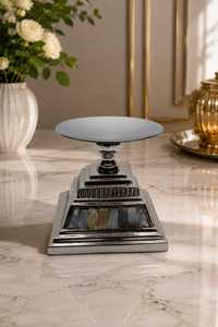 Porte-bougie colonne moderne de luxe en nacre, élégant support de bougie argenté haut de gamme pour la décoration intérieure, Halloween, Noël, salon - Product Image 6