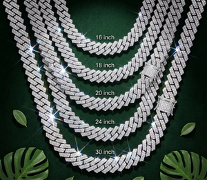 Cadena Cubana de Plata de Ley 925 con Moissanita, Certificada por IGI, 6MM, 14-30 Pulgadas, Estilo Hip Hop, Cadena Cubana con Incrustaciones de Diamantes para Hombre - Product Image 4