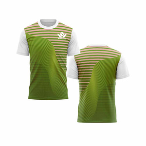 Maillot de volley-ball personnalisé pour homme, marron et rose, sublimé, col rond, manches courtes, polyester respirant, uniforme sportif pour équipe adulte - Product Image 4