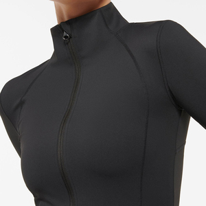 Wholesale Lightweight Plus Size <b>Yoga</b> <b>Jacket</b> Breathable Skinny Fit Active Running Training Gym Wear for Women - Product Image 5