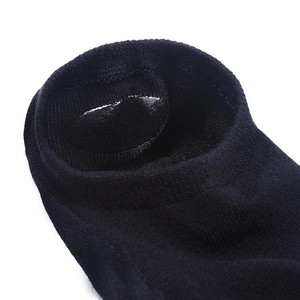 Men's Seamless Black <b>No</b>-<b>Show</b> <b>Socks</b> Breathable Knitted Spandex/Polyester/Cotton Eco-Friendly Quick Dry Summer Daily - Product Image 3