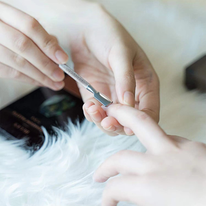 Herramienta de doble cabezal para empujar cutículas, forma de herradura, borde de cincel, acero inoxidable, herramienta de eliminación, logotipo personalizado, kit de herramientas de manicura - Product Image 6