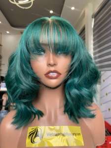 Precio al por mayor 100% Pelucas onduladas de extensión de cabello humano Remy virgen vietnamita con modelo de cuerpo de onda natural de encaje - Product Image 3