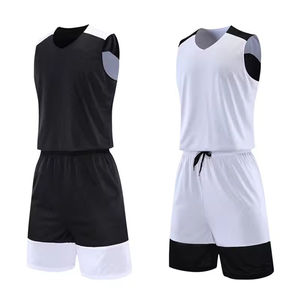 Camiseta de Baloncesto Reversible para Adultos, Impresión por Transferencia de Calor, Transpirable, Absorbe la Humedad, Tallas Grandes, Uniforme de Baloncesto al por Mayor OEM - Product Image 4