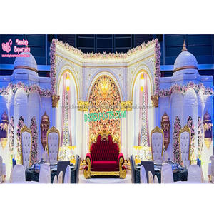 Decoración de escenario de compromiso para ceremonia de boda, escenario de fibra con temática de srylankan, escenario de boda de India del Sur, escenario de recepción de boda - Product Image 6