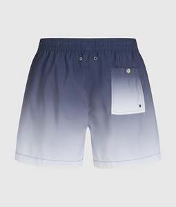 Shorts de Playa para Hombre, de Secado Rápido, con Degradado de Color, Cintura con Cordón, Tejido de Poliéster, Corte Corto, Cintura Media - Product Image 4