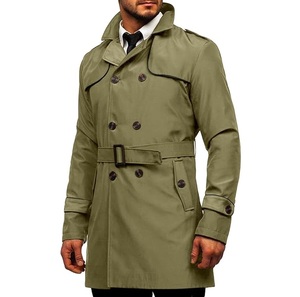 Abrigos de Gabardina Extra Grandes para Hombre, de Lana, Transpirables y Ecológicos, con Doble Botonadura y Cinturón, para Oficina y Eventos Formales, Novedad 2026 - Product Image 1