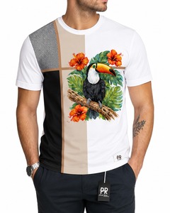 T-shirt streetwear de luxe surdimensionné pour homme, logo imprimé personnalisé, coton épais, col uni, impression numérique personnalisée - Product Image 1