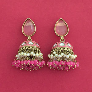 เครื่องประดับทองเหลืองแฮนด์เมด Kanhai Jewels รุ่นล่าสุด สไตล์อินโดเวสเทิร์น สำหรับงานแต่งงาน ประดับด้วยเมเฮนดี รุ่น 112380 - Product Image 3