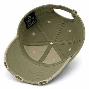 Casquette de baseball en jean brodé délavé vert olive, modèle 2026, la plus vendue, 6 panneaux, réglable, unisexe, motif lettres, style décontracté - Product Image 4
