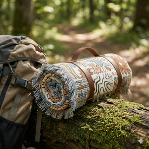 ผ้าห่มแคมป์ปิ้ง HYUGA คุณภาพสูง ทนทาน กะทัดรัด ผลิตจากผ้าฝ้าย พกพาสะดวก ใช้เป็นเบาะนอนได้ พับเก็บง่าย น้ำหนักเบา - Product Image 1