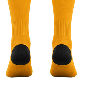 Chaussettes de football montantes Black Hawk Orange avec logo jaune et noir, respirantes, en tricot de spandex et polyester pour adulte - Product Image 5