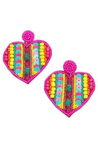 Pendientes de Aro de Moda para Mujer, Estilo Bohemio Étnico, Hechos a Mano, Bordados, Tejidos, con Diseño de Mariposa, Pez Koi y Borlas de Cuentas Doradas - Product Image 6
