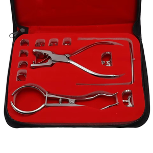 Kit Complet d'Instruments Dentaires Premium avec Étui Noir : 12 Pièces (Pinces, Punch, Forceps, Cadre) - Product Image 6