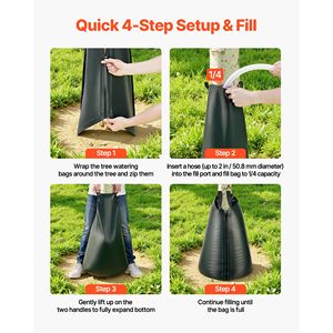 Confezione da 4 Sacchi per Irrigazione Alberi Resistenti da 20 Galloni, Rilascio Lento 3-4 Ore, Accessori per Irrigazione a Goccia in PE per Alberi - Product Image 6