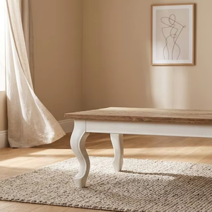 Mesa de Centro de Madera de Teca Sólida Lotus, Ecológica y Duradera, Estilo Escandinavo Moderno, Acabado Natural, para Sala de Estar - Product Image 4