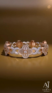 Pulsera de Plata de Ley 925 con Moissanita y Eslabones Cubanos, Bañada en Oro Rosa, con Dije de Flor, para Mujer, Joyería de Fiesta, de Moda - Product Image 4