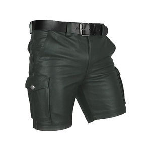 Shorts en cuir pour hommes au design élégant, shorts en cuir pour femmes style streetwear, shorts en cuir de haute qualité - Product Image 2