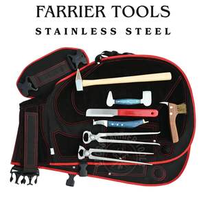 Équipement professionnel d'entoilage : Pince à clous, Tablier de protection en cuir, Pince à sabots, Couteau de déjointage, Marteau d'entoilage, Tampon et brosse - Product Image 4