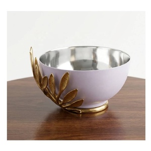 Ensemble de 24 bols de service en acier inoxydable argenté avec support en forme de bois de cerf, design moderne et luxueux pour noix, fruits, plats et décoration de centre de table - Product Image 2