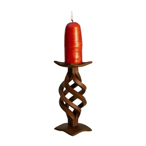 Porte-bougie en spirale en fer forgé fait main, style vintage, en métal noir, pour table, décoration rustique pour la maison et les mariages - Product Image 2