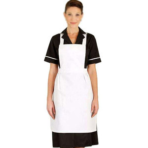 Restaurant Staff Uniform Chefs Uniform Short Sleeve <b>Aprons</b> Set Polyester/Cotton Unisex for <b>Kitchen</b> Hotel and Food Service - Product Image 1