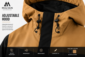 Veste Softshell Homme Imperméable et Coupe-Vent à Capuche pour l'Automne, en Toile Simple Couche, Idéale pour l'Alpinisme et les Activités de Plein Air - Product Image 3