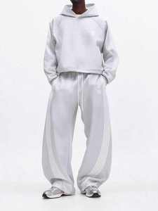 Conjunto Deportivo Unisex 100% Algodón, Liso, Informal, Tallas Grandes, Suave y Transpirable, con Logotipo Personalizado, Proveedor Mayorista OEM - Product Image 4