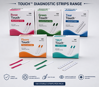 Rose Green Tear Fluoro Touch Eye Staining Strips 100 Strip Steril Panduan Penggunaan untuk Diagnostik In Vitro Saja