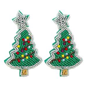 Boucles d'oreilles pendantes perlées de qualité supérieure, faites à la main, pour mariage, en fil, pour femmes, en provenance d'Inde - Product Image 6