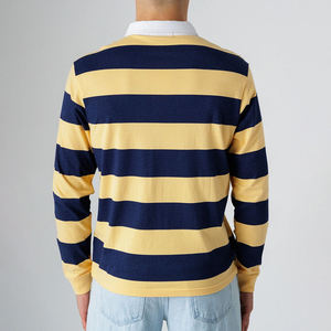 Polo de rugby pour homme, logo personnalisé, coton lourd, manches longues, style classique Old Money, directement de l'usine, décontracté, respirant - Product Image 4