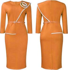 Robe polo bicolore pour femme - Accent sportif moderne - Robe sportive à manches courtes avec logo personnalisé pour femme - Product Image 1