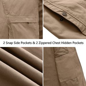 Chaqueta de invierno personalizada de alta calidad para hombre, ropa de trabajo larga con cuello vuelto de algodón y lona con ajuste excelente - Product Image 5