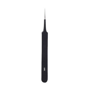 Pince à épiler professionnelle UBI en acier à haute teneur en carbone de 11,9 cm pour extensions de cils, pointe droite, précision, manucure, durable, logo personnalisé - Product Image 2