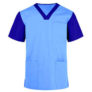 Tenues médicales unisexes à col en V, hauts chirurgicaux à manches courtes, uniformes d'infirmière extensibles, ensembles de blouses professionnelles, couleur et taille personnalisables - Product Image 3