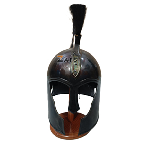 Casco de Troya, Casco de Guerrero Espartano Griego Antiguo, Armadura Ponible Hecha a Mano en Acero Suave para Cosplay y Reenactamiento - Product Image 1