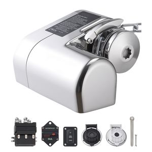 Verricello Elettrico Orizzontale 12V DC 600W per Catena da 1/4 Pollici e Cavo da 9/16 e 5/8 Pollici, Massima Potenza di Trazione - Product Image 1