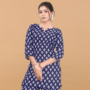 ชุดเซ็ตผู้หญิง Kiran Nexus ผ้าไมโคร รักษ์โลก คอกลม สีน้ำตาล พิมพ์ลาย คุณภาพสูง ไซส์พลัส ขายส่ง - Product Image 1