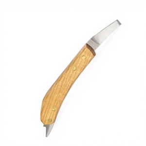 Cincel profesional ligero para pezuñas de caballo con mango de madera, cortador manual de pezuñas, cuchillo de acero inoxidable para pezuñas, herramienta de aseo para establos - Product Image 1