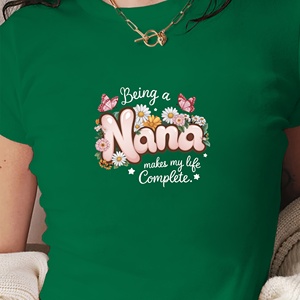 Nana mariposas moda mujer Camiseta corta - Product Image 3