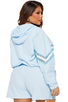 Ensemble de survêtement 2 pièces pour femme : veste demi-zip personnalisée en polyester et short de jogging, coupe-vent en nylon patchwork