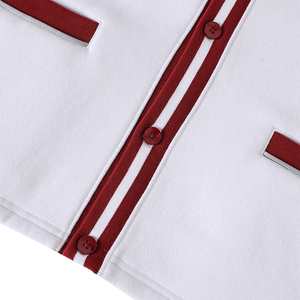 Alabama A&M Wool/Cashmere Fleece <b>Cardigan</b> Women V Neck Knit Maroon White Ribbing <b>Chenille</b> Embroidery Casual Thick Winter Sweater - Product Image 3