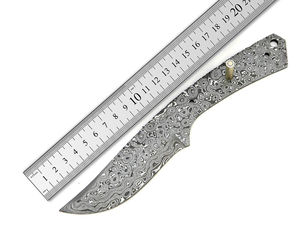 มีดล่าสัตว์เหล็กดามัสกัสทำมือ ใบมีดเปล่า มีดพกพา พร้อมปลอกหนัง สำหรับกิจกรรมกลางแจ้ง รับผลิตตามแบบ OEM ปรับแต่งได้ - Product Image 6