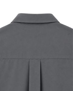 Chemise décontractée surdimensionnée pour homme, gris anthracite, personnalisée, à manches courtes, col cubain, coupe ample, tendance estivale - Product Image 6