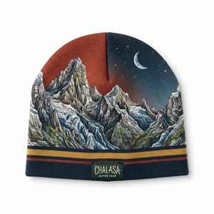 Bonnet unisexe vintage en jacquard avec lettres anglaises contrastées, 100 % polyester, réversible, chaud, pour l'automne et l'hiver, vente en gros OEM - Product Image 1