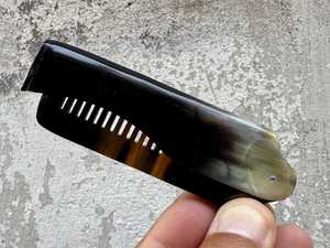Natural Genuine Horn Eco-Friendly Modern Handmade Hair Comb Anti-Static Hair Massage <b>Care</b> <b>Beard</b> Grooming Beauty Accessory - Product Image 3